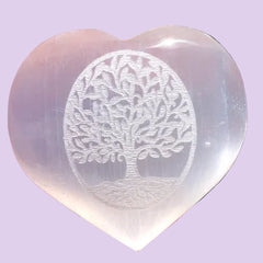 Seleniet hart levensboom - tree of life 7 cm