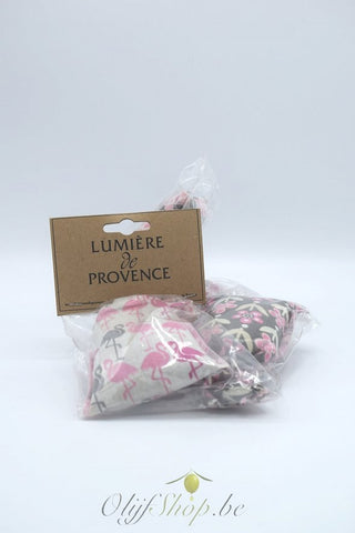 Streng 4 lavendelzakjes Camargue - flamingo